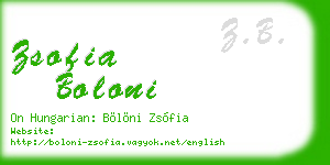 zsofia boloni business card